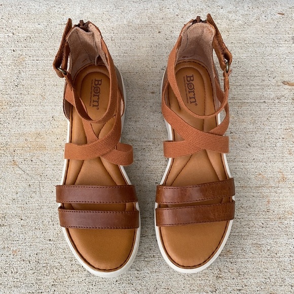 Born | Shoes | Born Leather Calexico Platform Gladiator Sandal Size 8 New |  Poshmark